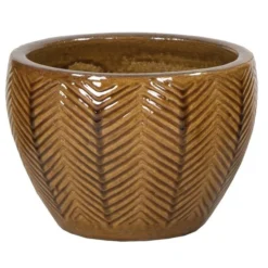 Portly Egg Fishbone - Honey - D38H27 Cm